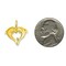 14K Yellow Gold Dolphin Heart Pendant Jewelry Charm 23mm x 20mm